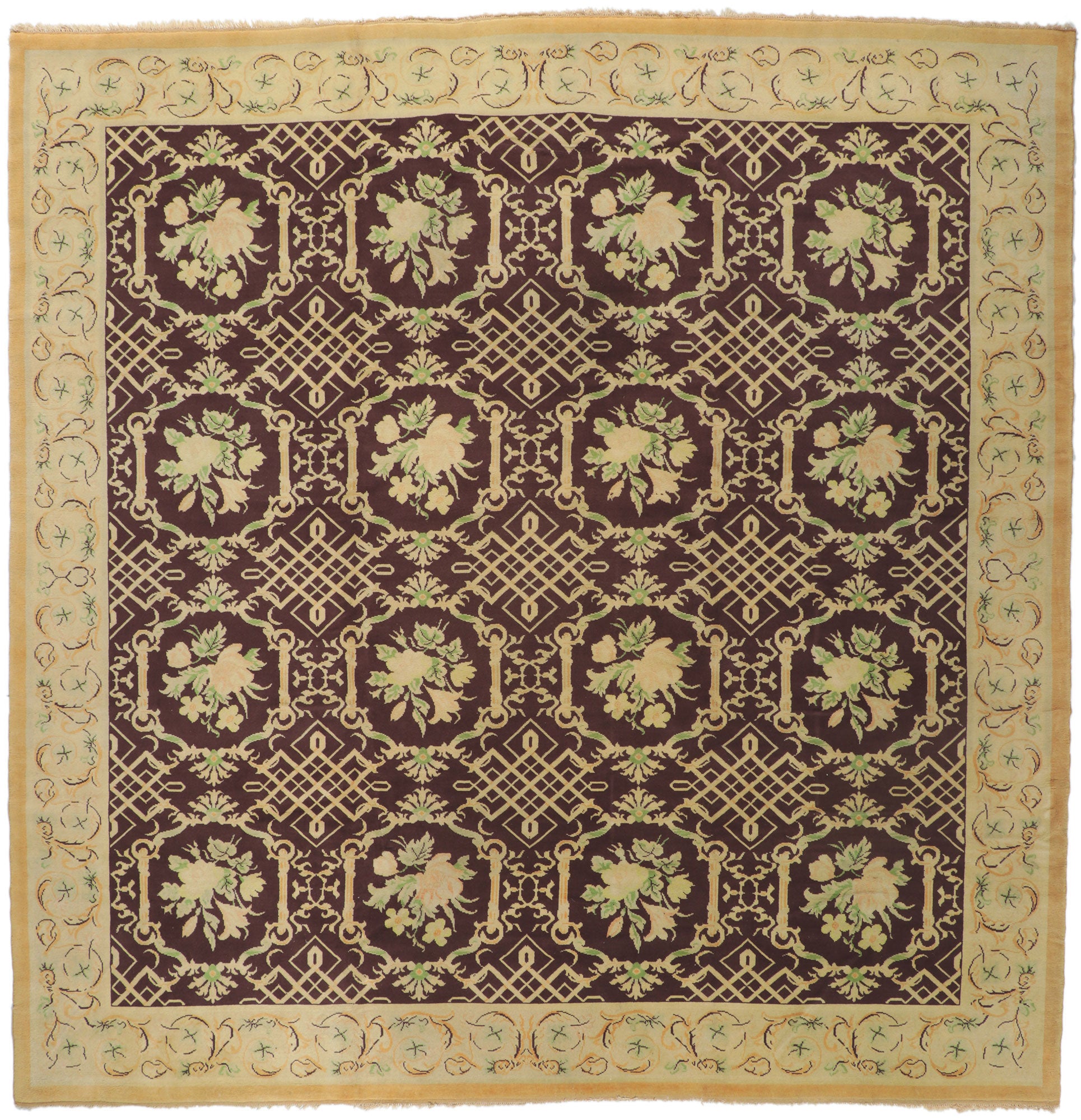 11 x 11 Antique European Garden Rug 77078