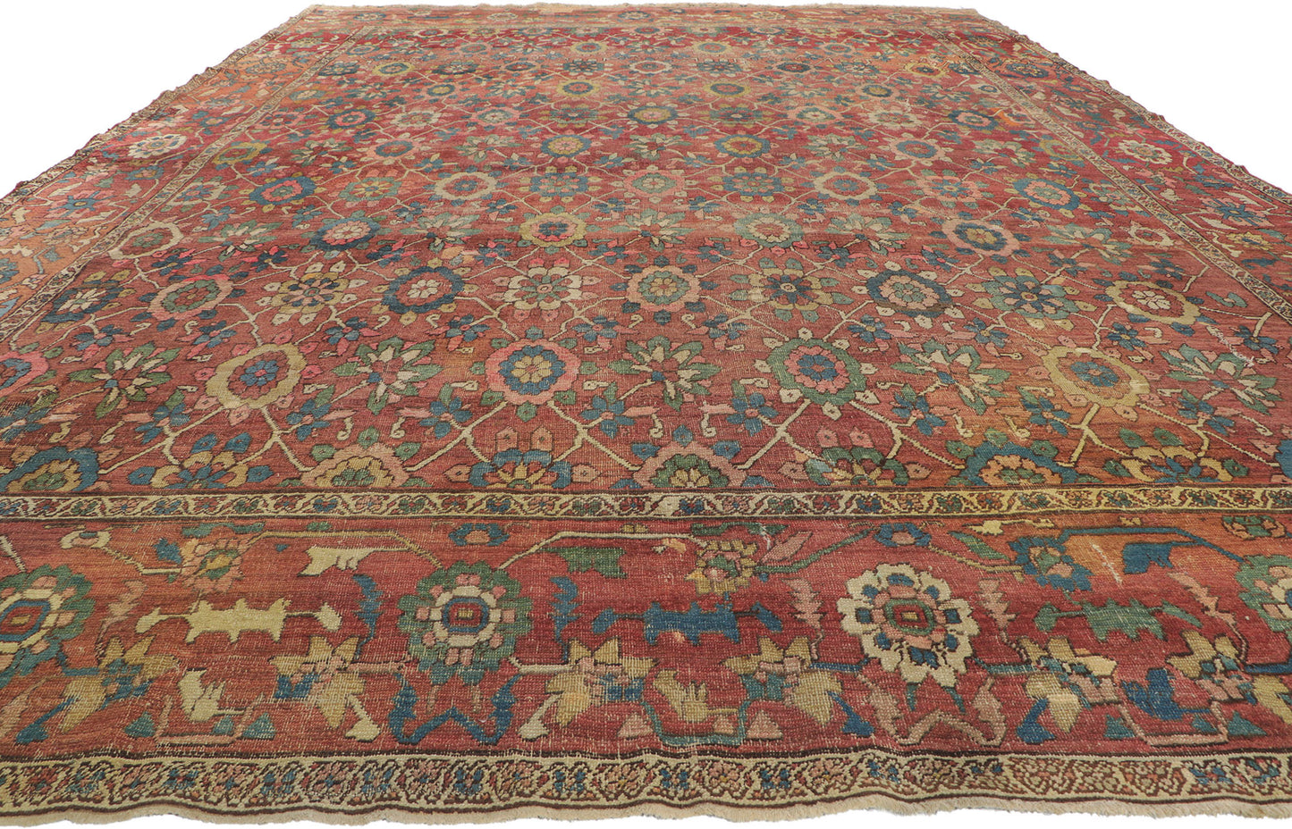 11 x 15 Antique Persian Bakshaish Rug 78290