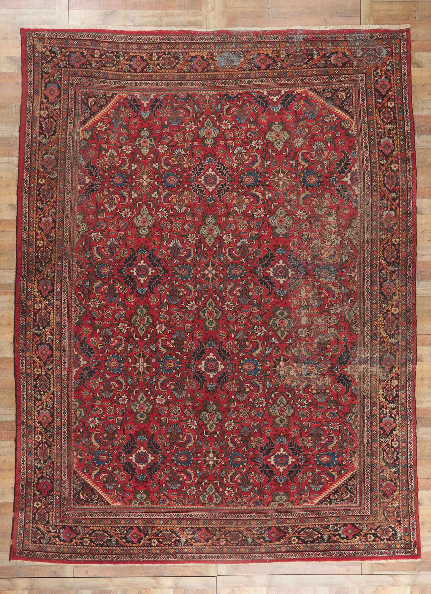 11 x 15 Antique Persian Mahal Rug 78428