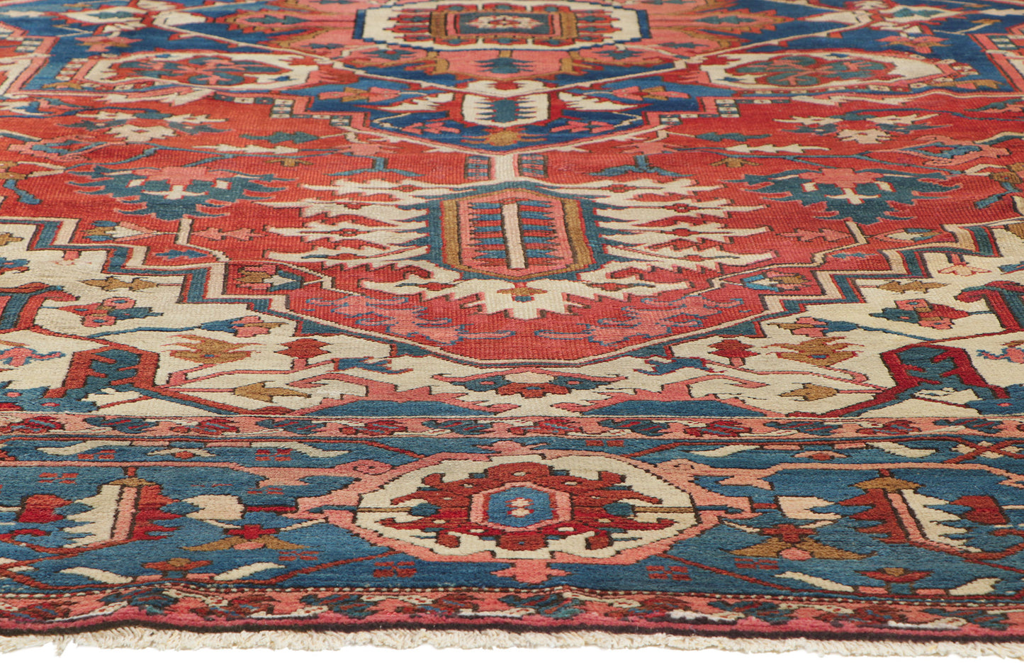 11 x 15 Antique Persian Serapi Rug 78331