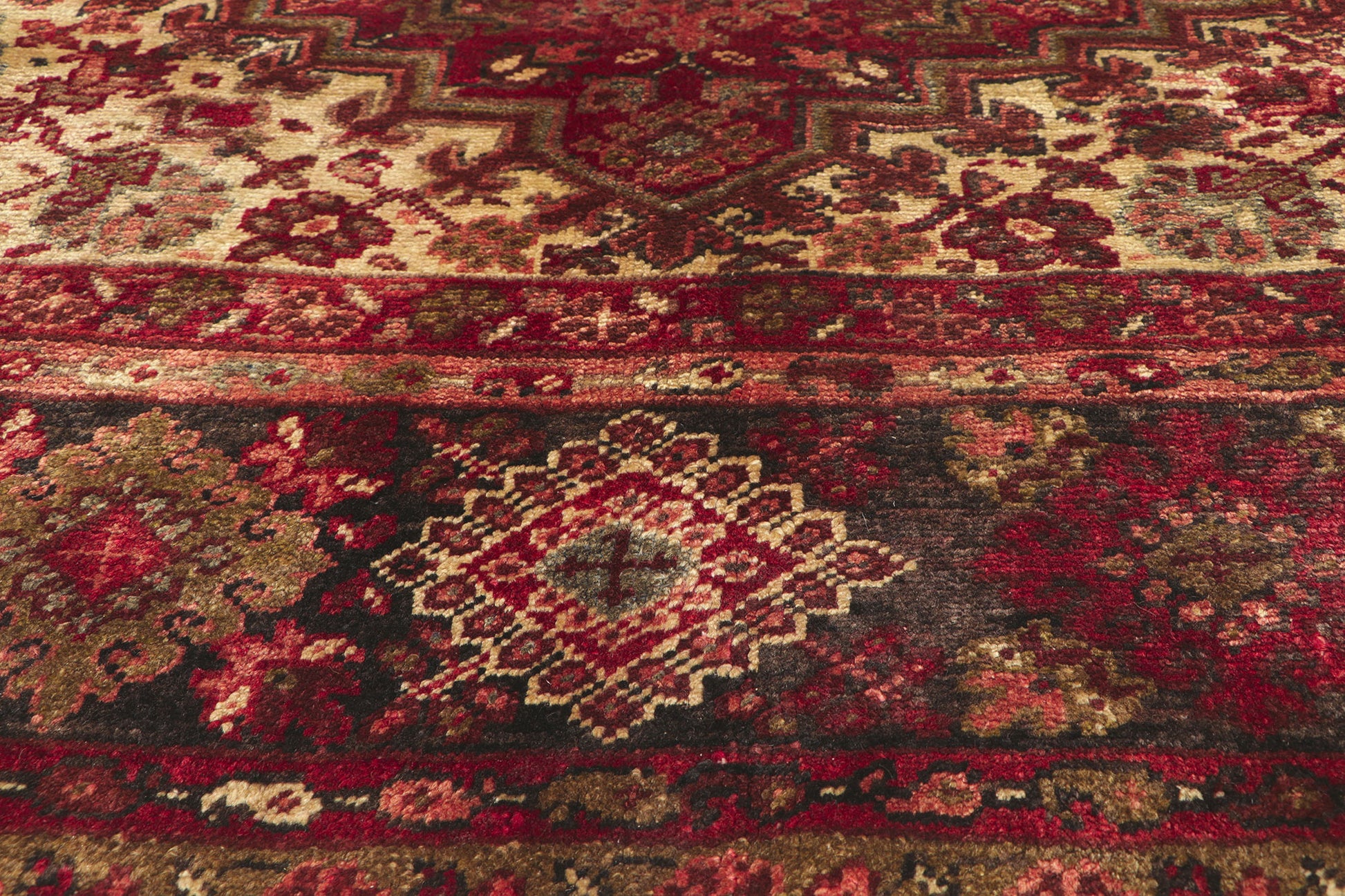 11 x 15 Vintage Persian Heriz Rug 61196