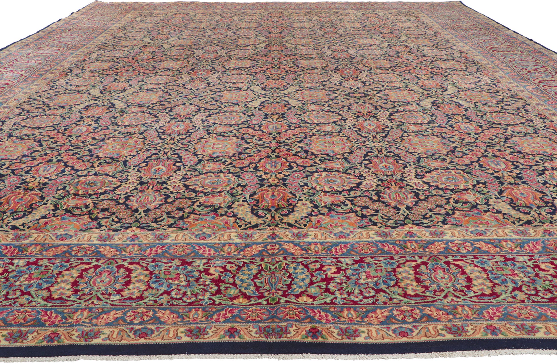 11 x 16 Antique Persian Kerman Rug 61210