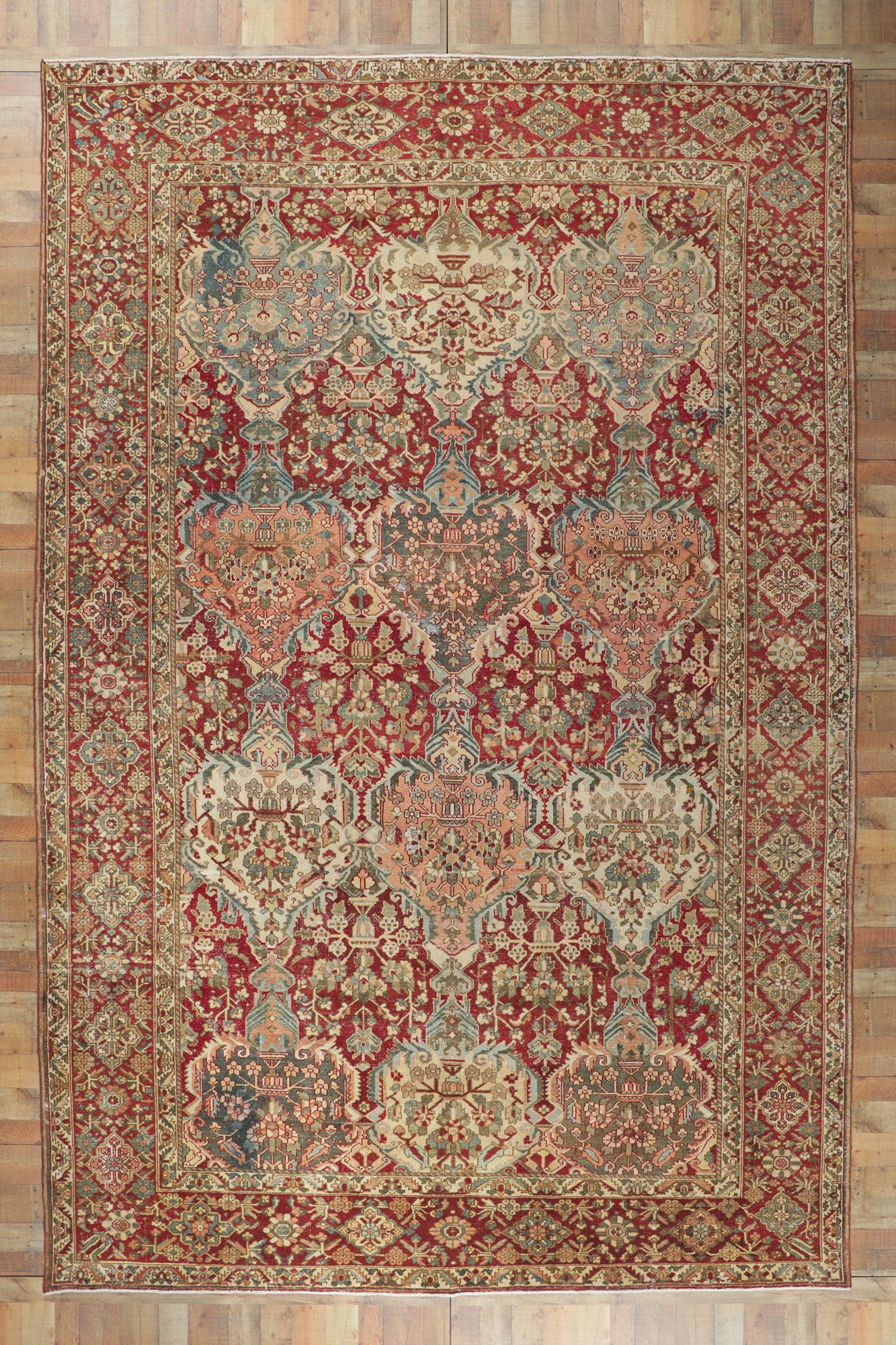11 x 16 Vintage Persian Bakhtiari Rug 61100