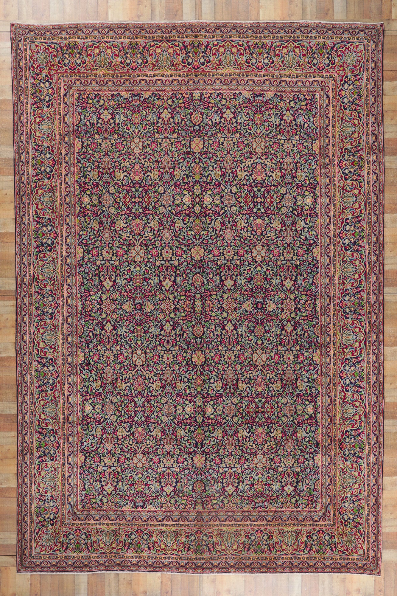 11 x 17 Antique Persian Kerman Rug 61202