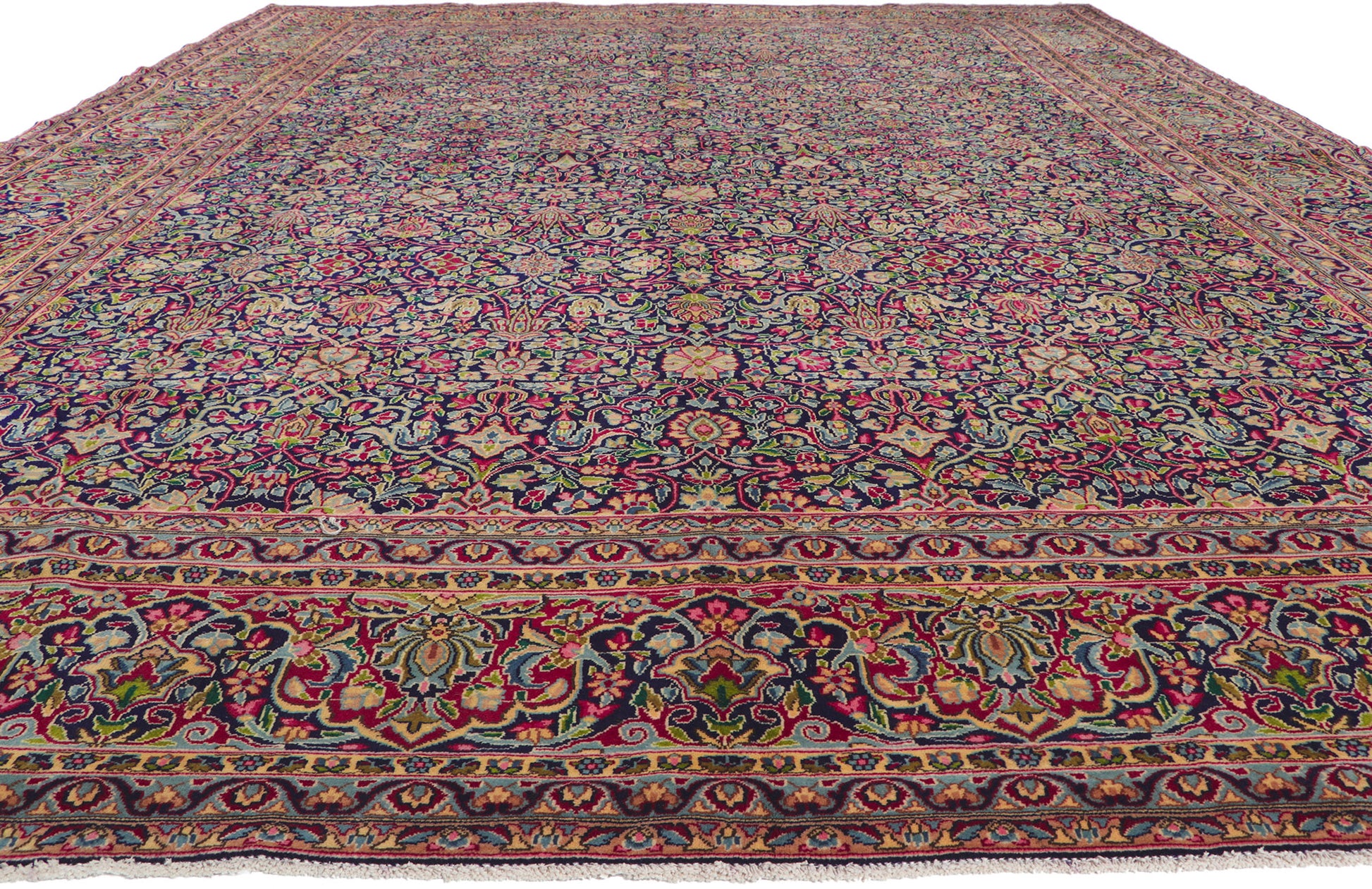 11 x 17 Antique Persian Kerman Rug 61202