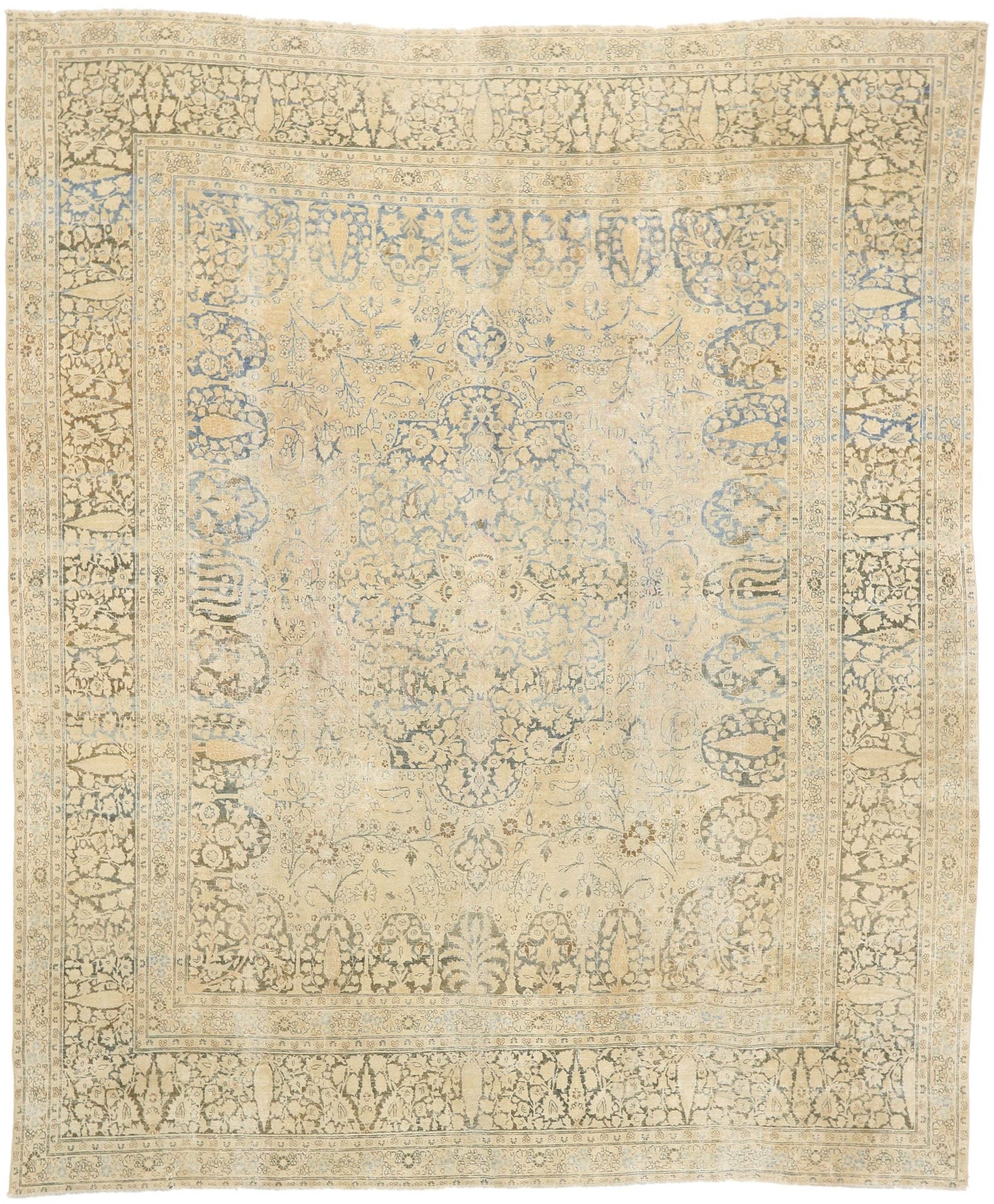 11 x 13 Antique Persian Tabriz Rug 76607