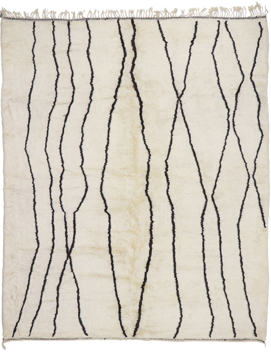 11 x 13 Organic Modern Beni Mrirt Moroccan Rug 21123
