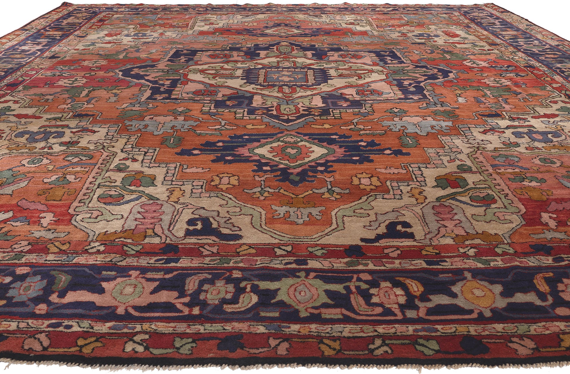 11 x 14 Antique European Hooked Rug 78606