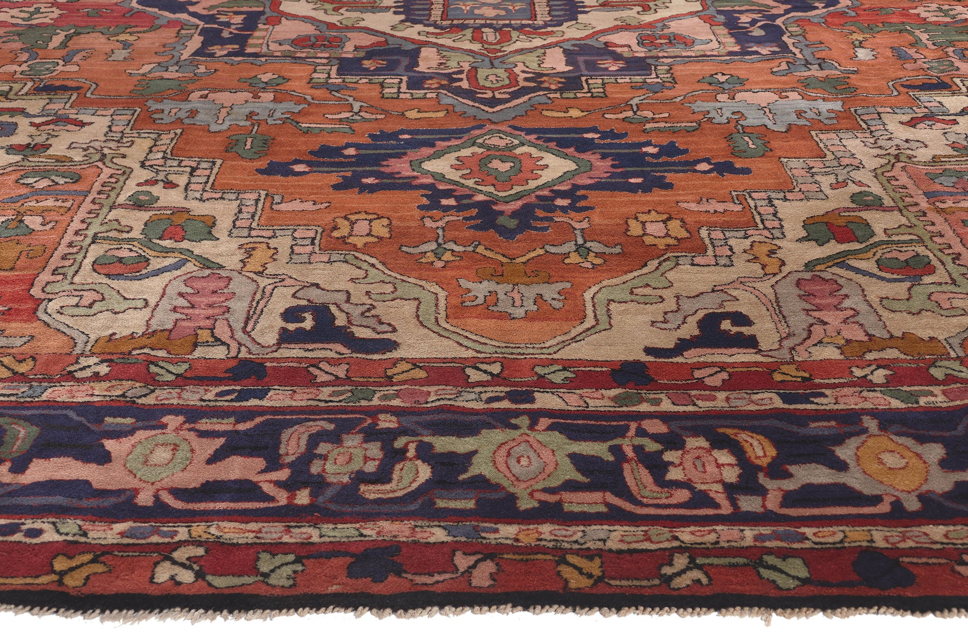 11 x 14 Antique European Hooked Rug 78606