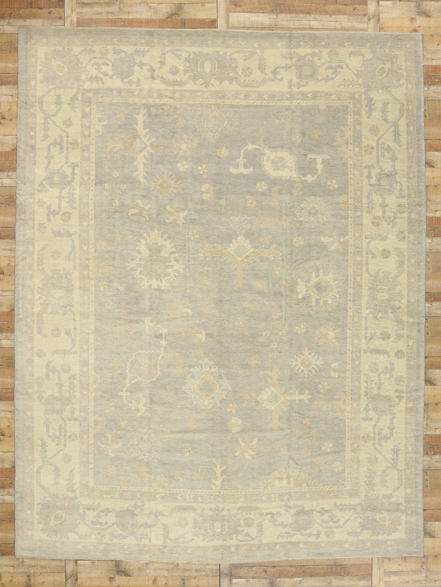 11 x 14 Neutral Turkish Oushak Rug 51859