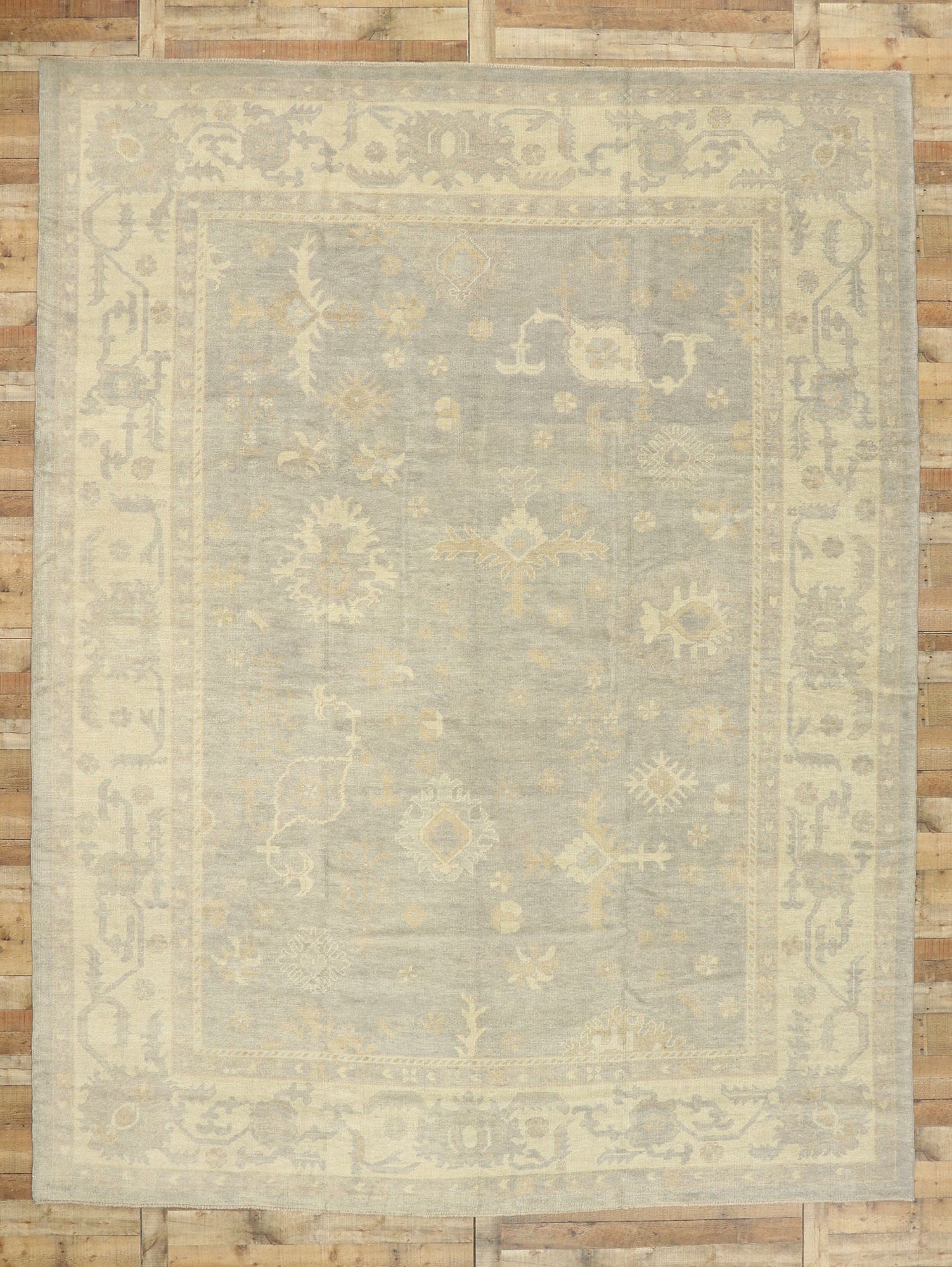 11 x 14 Neutral Turkish Oushak Rug 51859