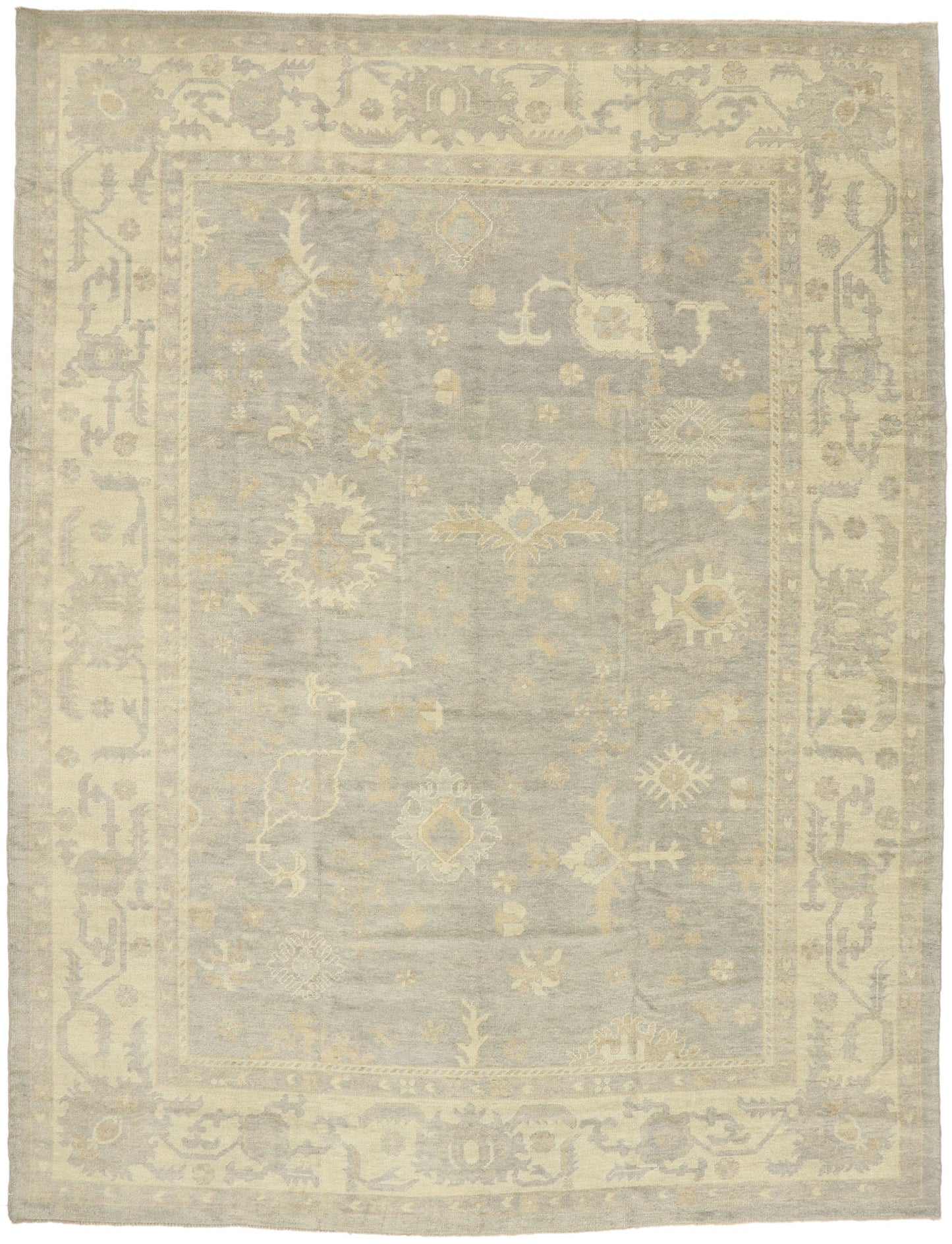 11 x 14 Neutral Turkish Oushak Rug 51859