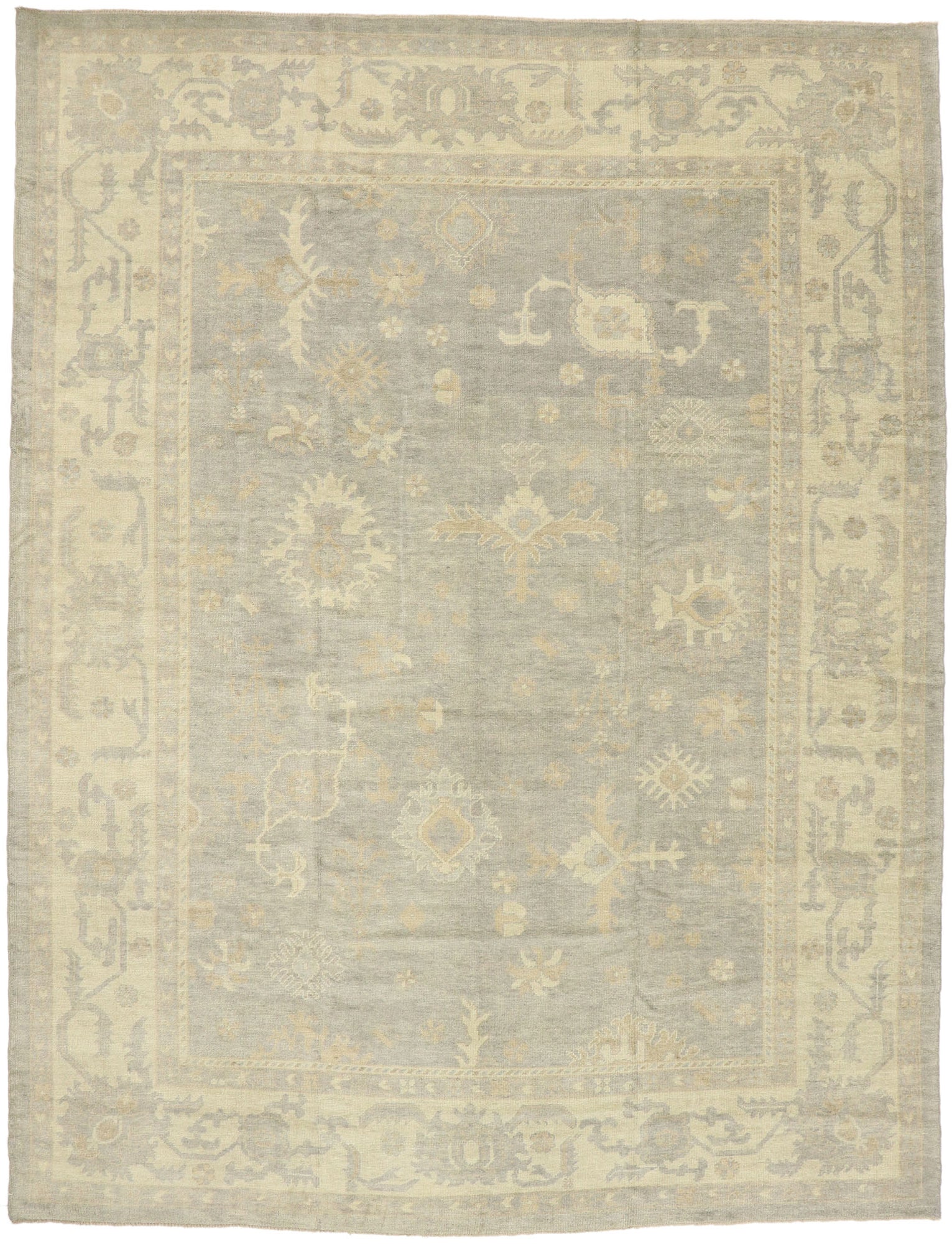 11 x 14 Neutral Turkish Oushak Rug 51859