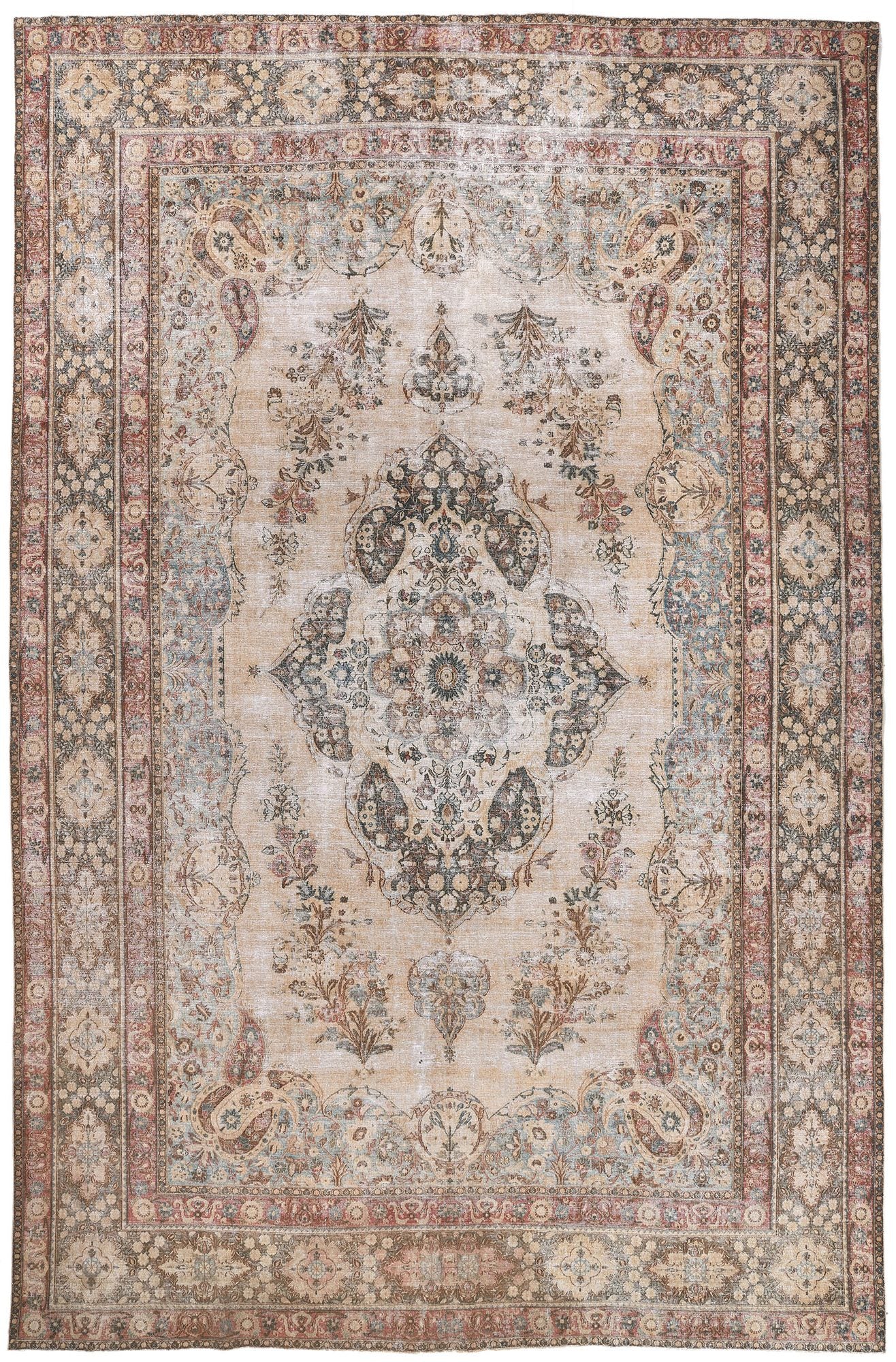 11 x 16 Antique Persian Mashhad Rug 61259