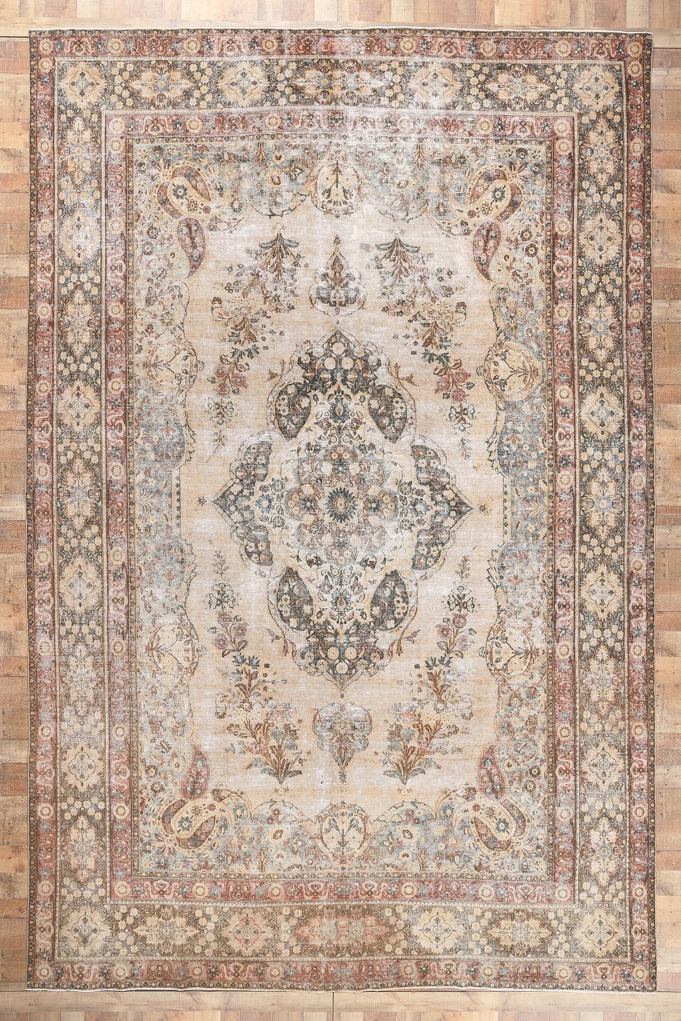 11 x 16 Antique Persian Mashhad Rug 61259