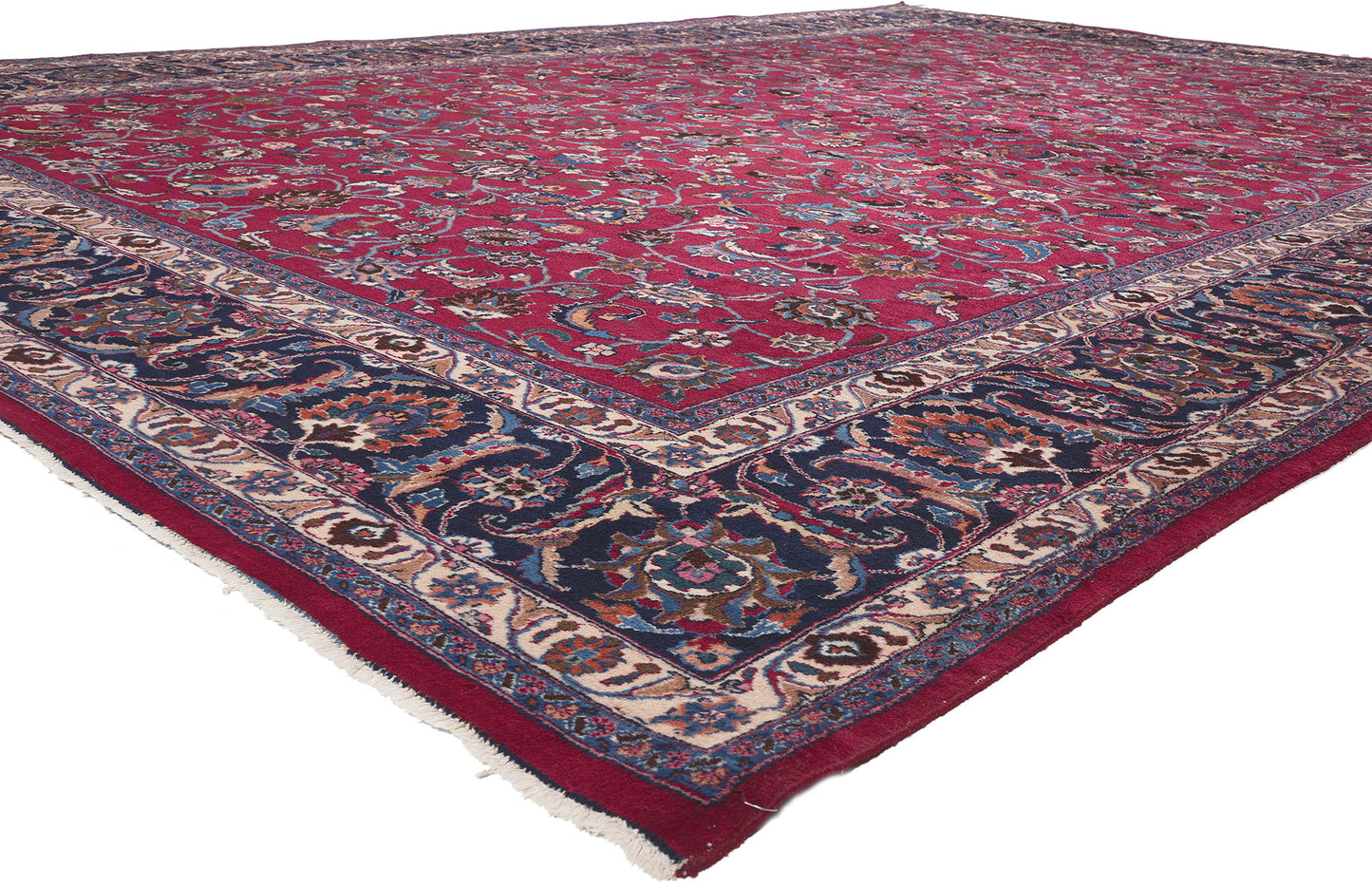11 x 17 Antique Persian Mashhad Rug 78568
