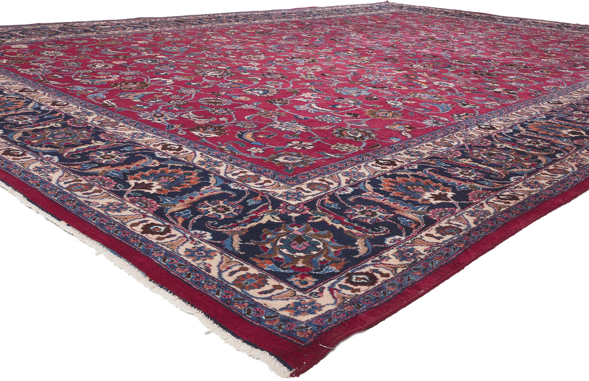 11 x 17 Antique Persian Mashhad Rug 78568