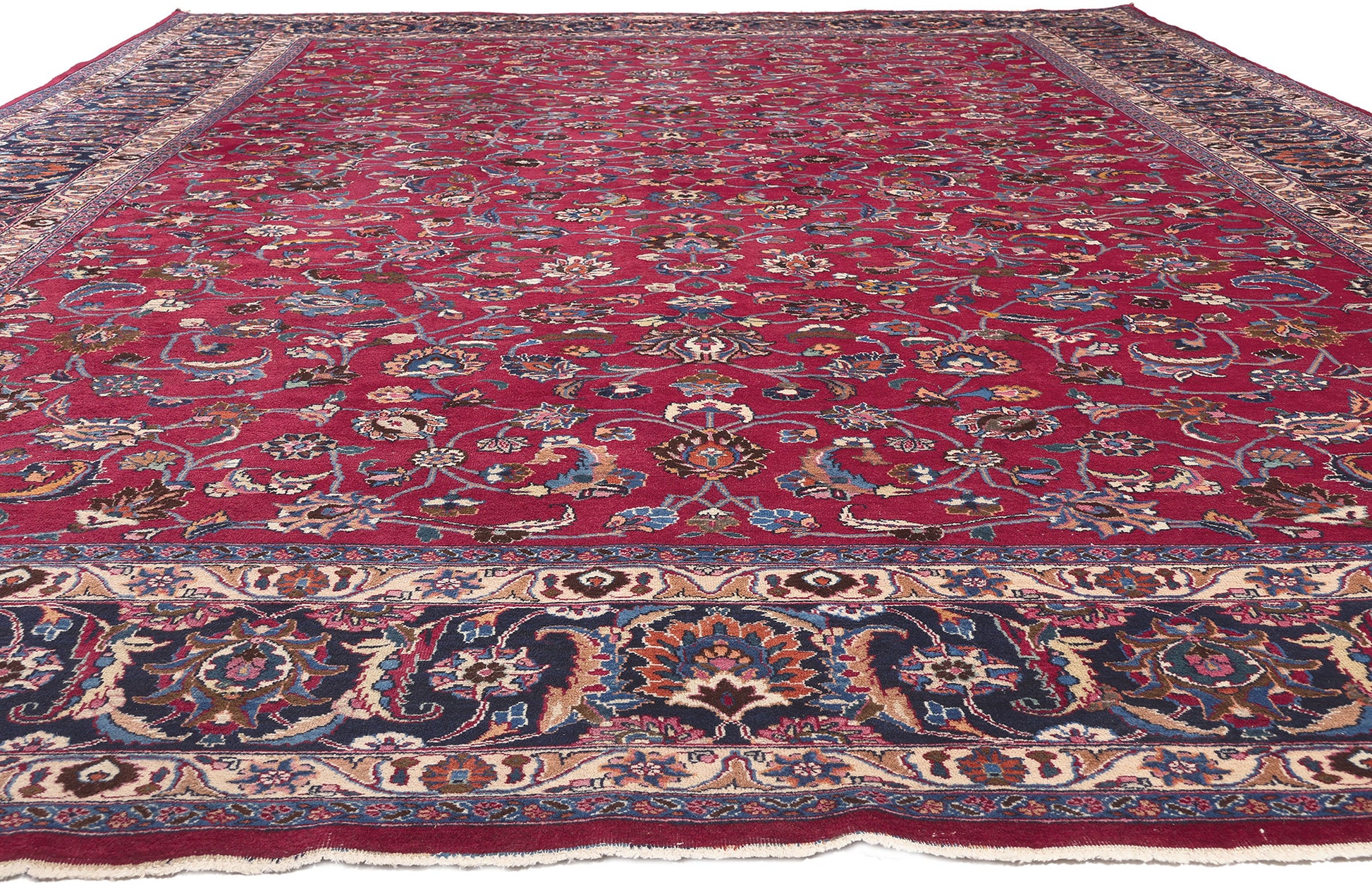 11 x 17 Antique Persian Mashhad Rug 78568