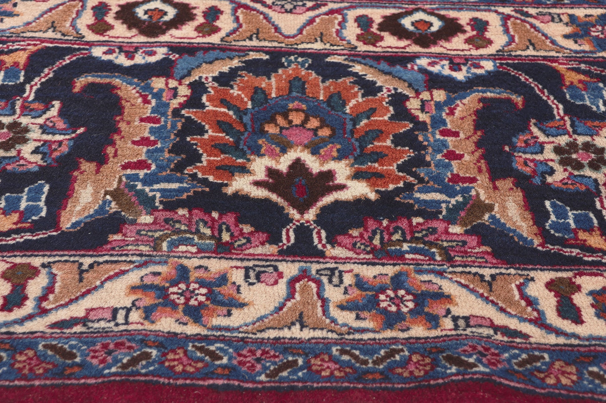 11 x 17 Antique Persian Mashhad Rug 78568