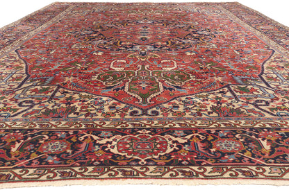 11 x 17 Antique Persian Heriz Rug 78562