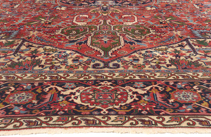 11 x 17 Antique Persian Heriz Rug 78562