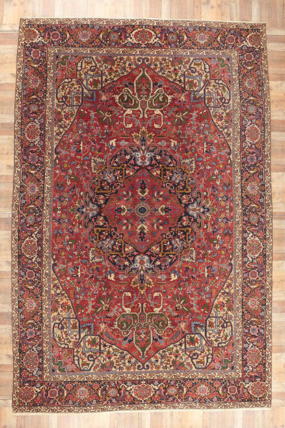 11 x 17 Antique Persian Heriz Rug 78562
