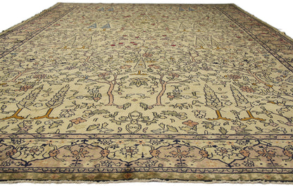 11 x 19 Antique Indian Agra Rug 72912