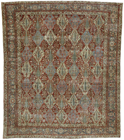 12 x 14 Antique Persian Bakhtiari Rug 51528