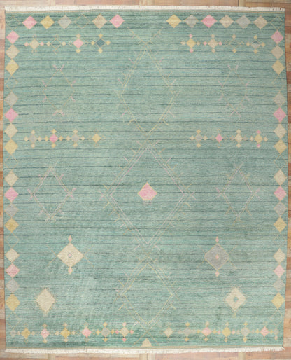 12 x 15 Teal Moroccan Area Rug 30776