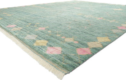12 x 15 Teal Moroccan Area Rug 30776