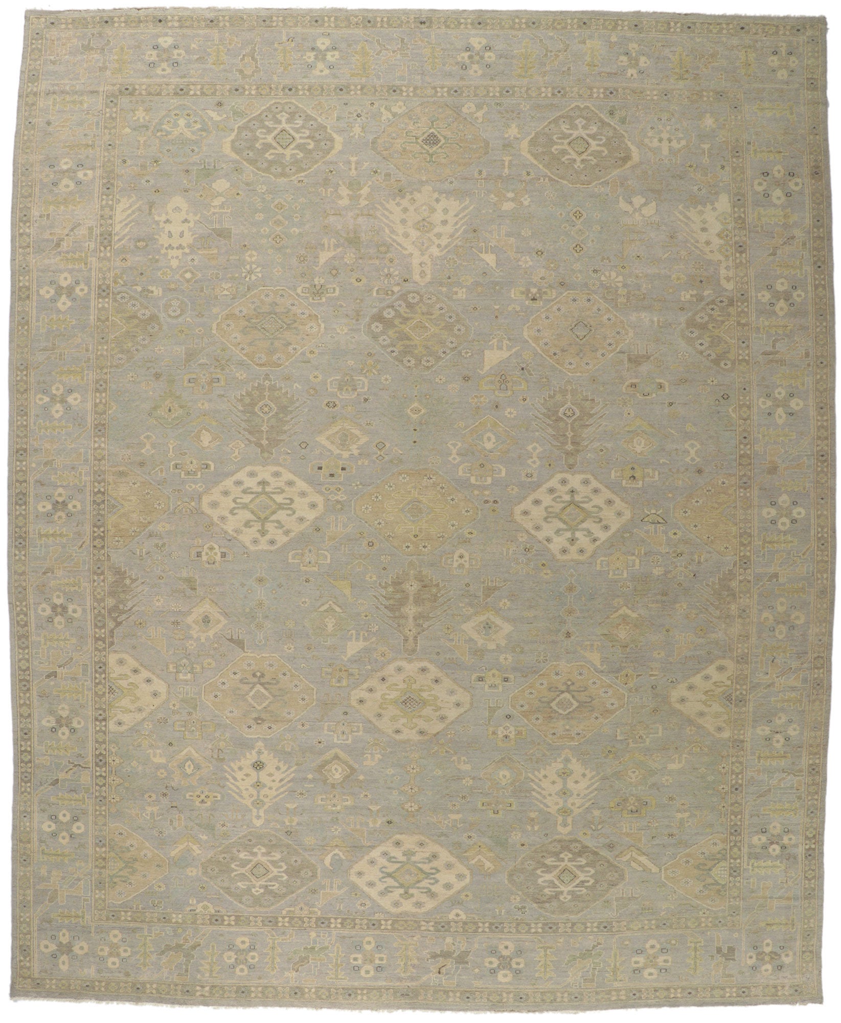 12 x 15 Vintage-Inspired Oushak Rug 30832