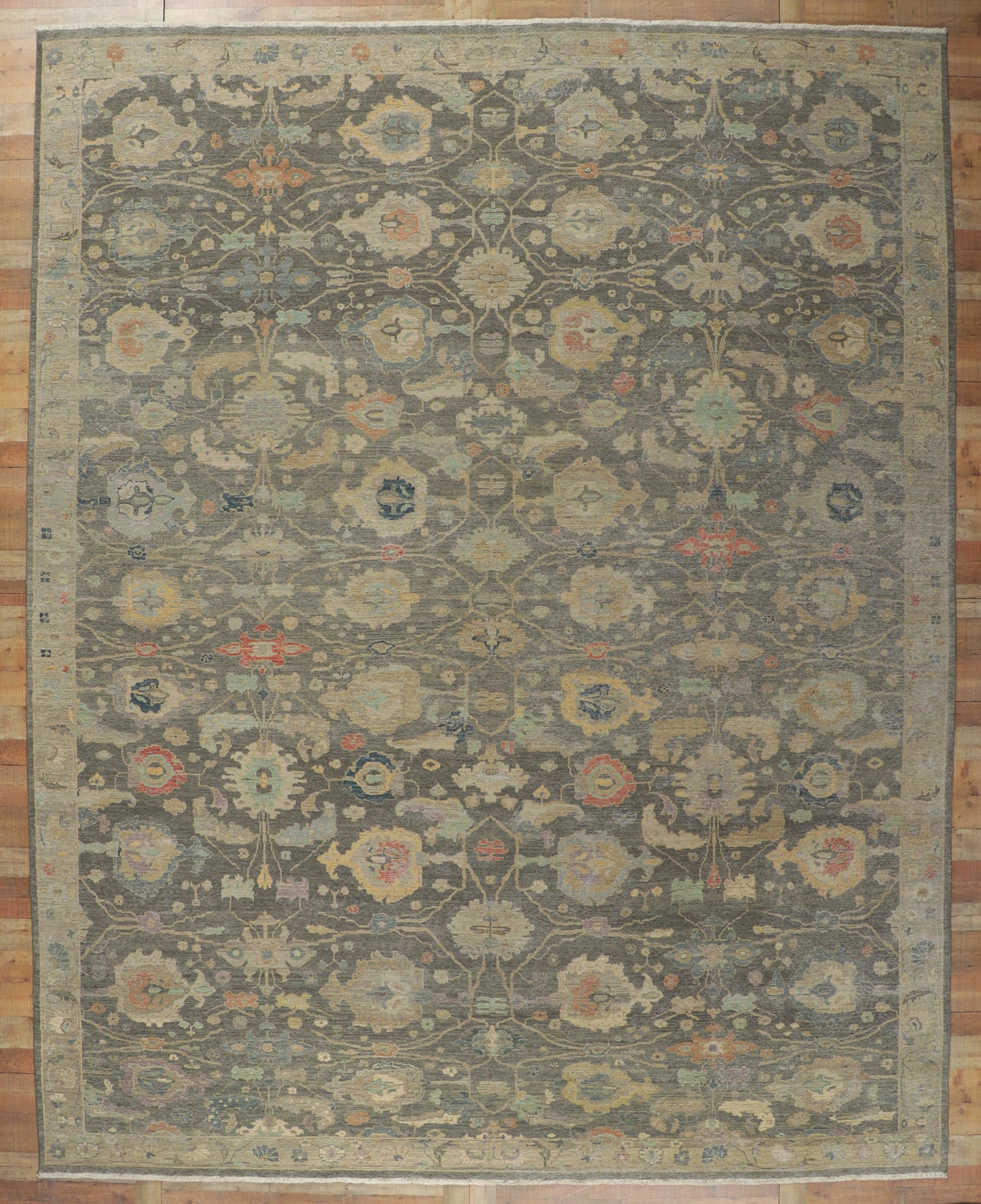 12 x 15 Vintage-Inspired Oushak Rug 30836