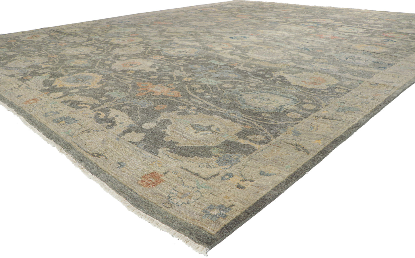 12 x 15 Vintage-Inspired Oushak Rug 30836