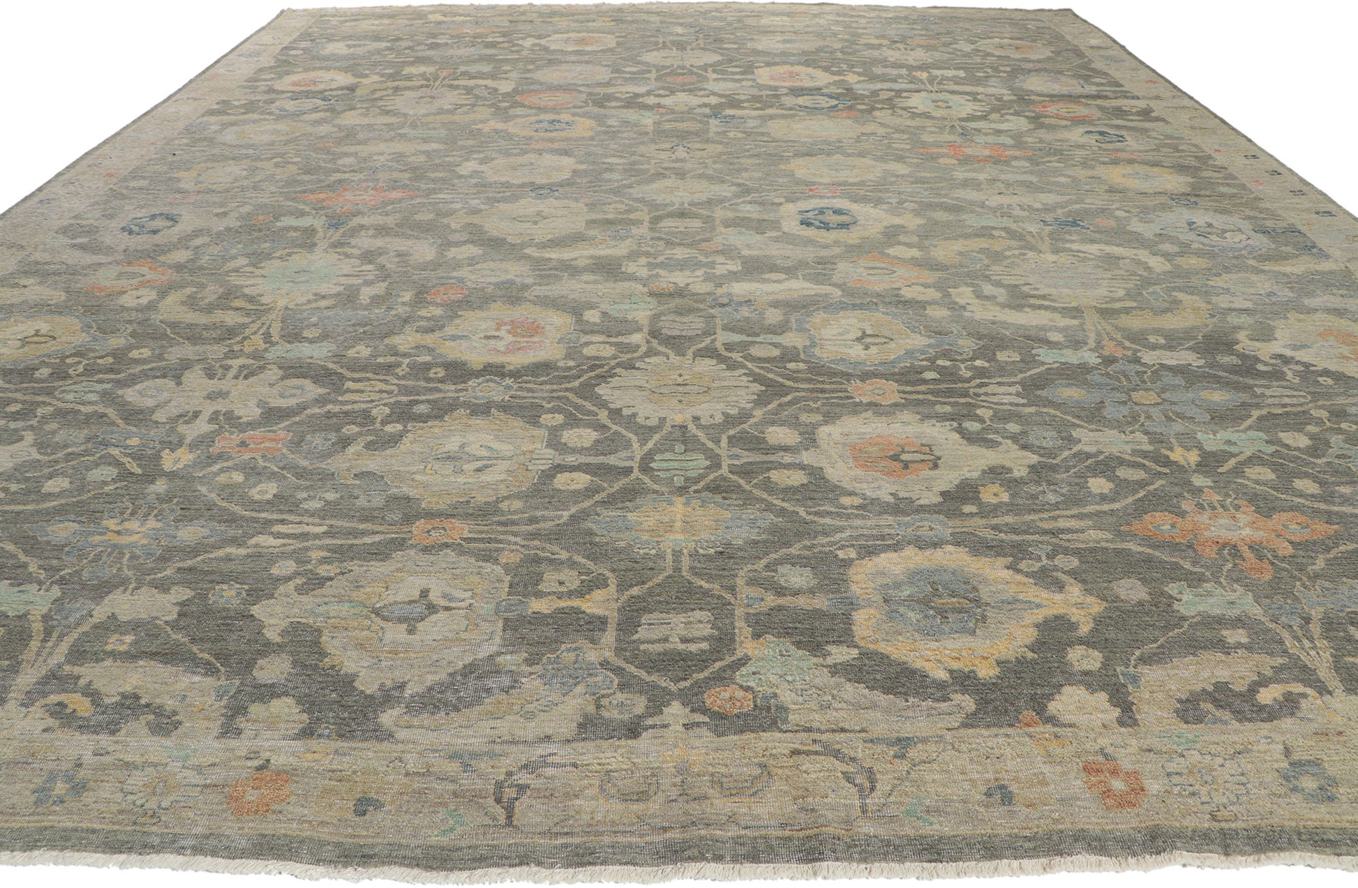 12 x 15 Vintage-Inspired Oushak Rug 30836