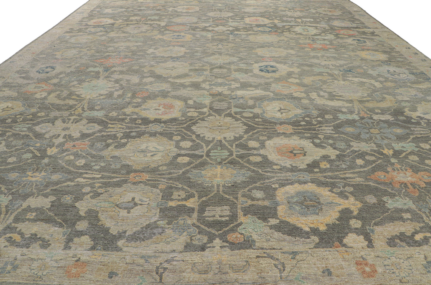 12 x 15 Vintage-Inspired Oushak Rug 30836