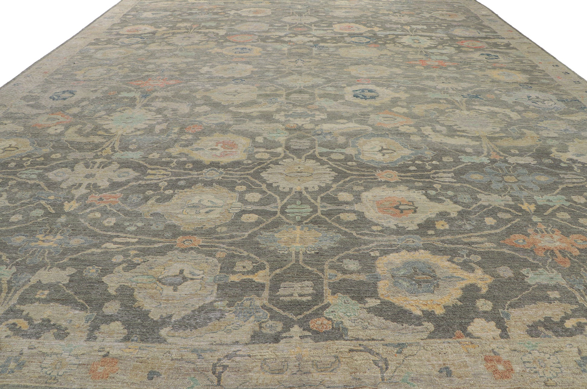 12 x 15 Vintage-Inspired Oushak Rug 30836
