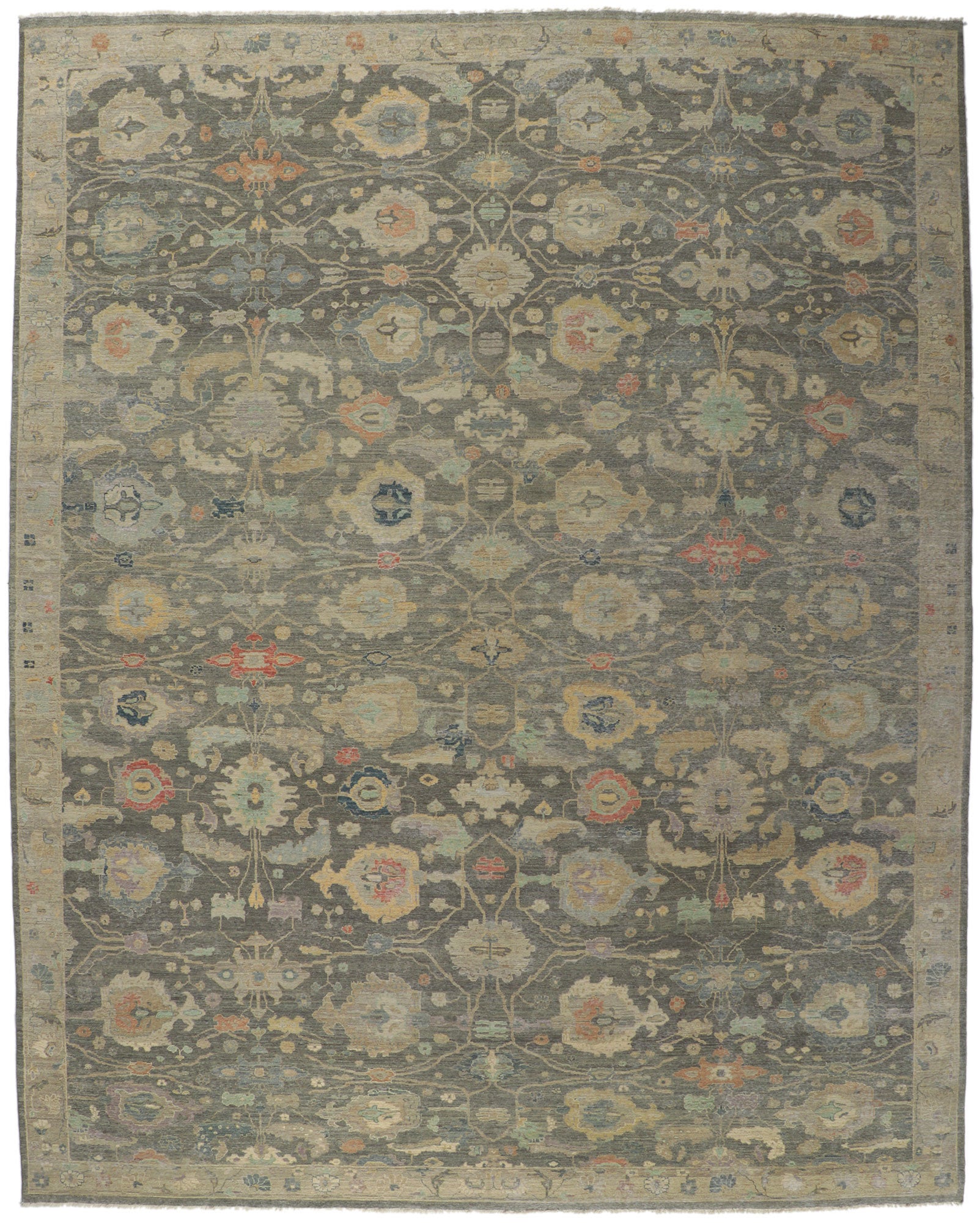 12 x 15 Vintage-Inspired Oushak Rug 30836