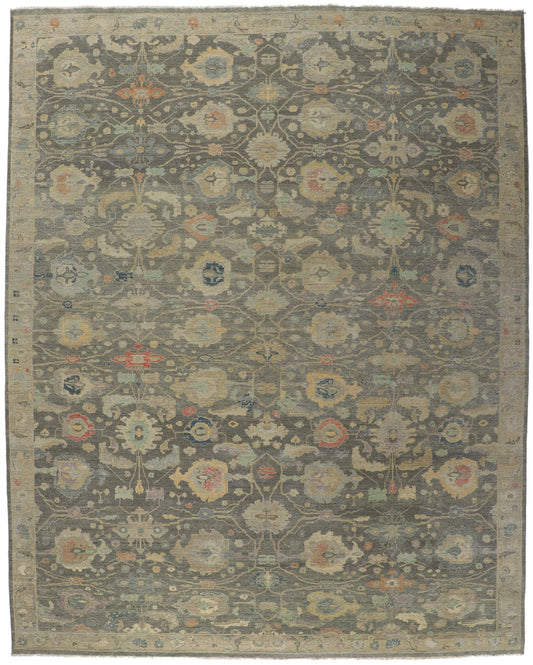12 x 15 Vintage-Inspired Oushak Rug 30836