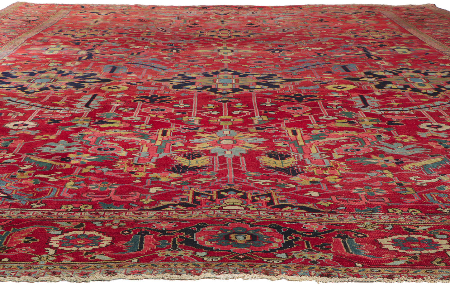 12 x 16 Antique Persian Serapi Rug 78338