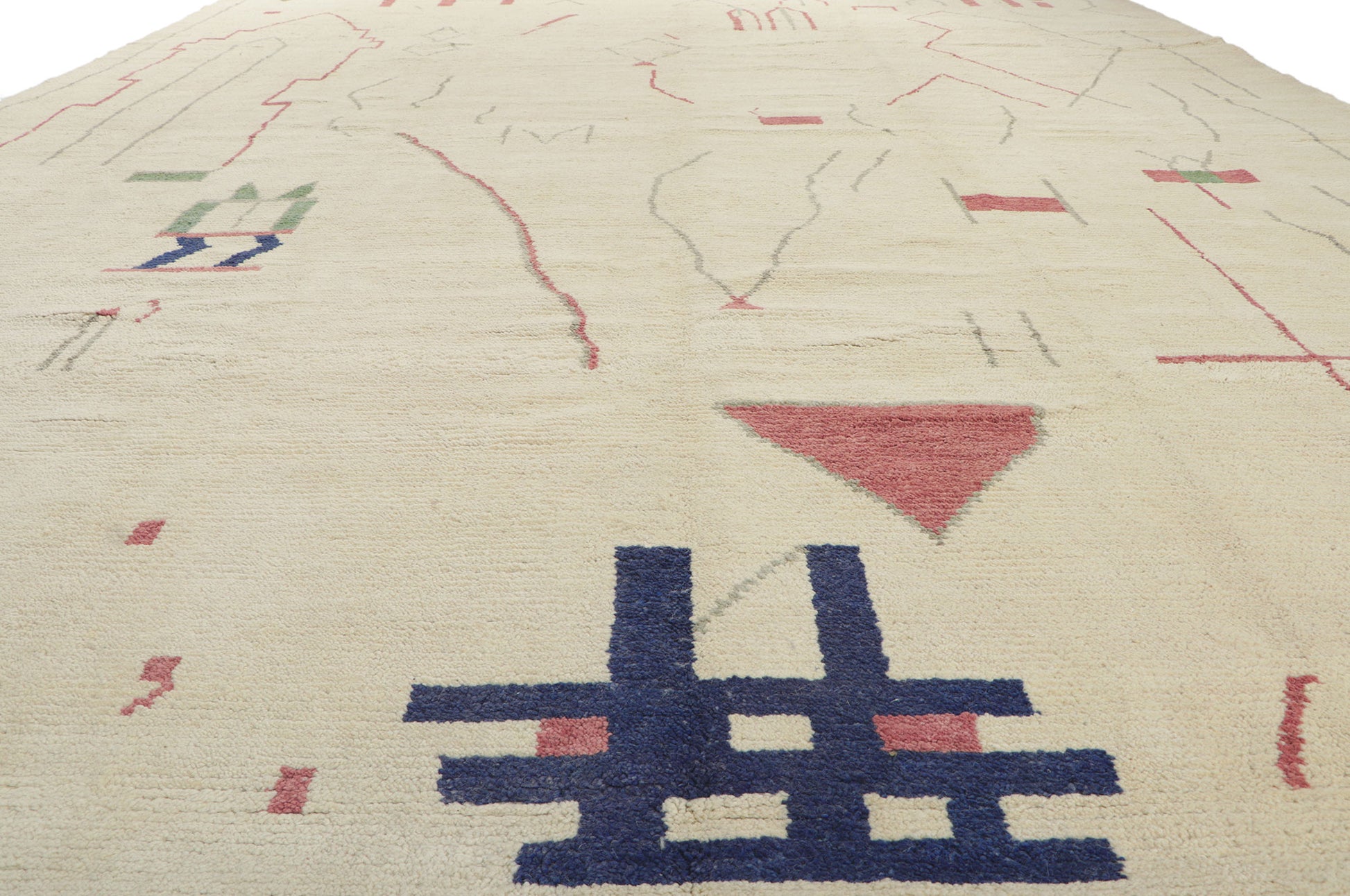 12 x 16 Brutalist Moroccan Area Rug 80694
