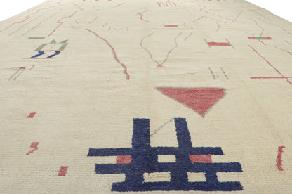 12 x 16 Brutalist Moroccan Area Rug 80694