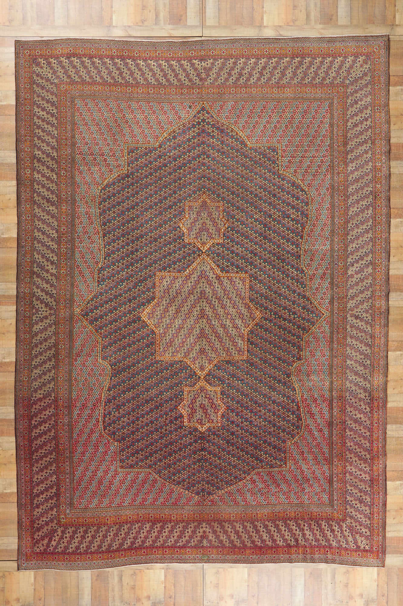 12 x 16 Vintage Persian Kerman Rug 61211