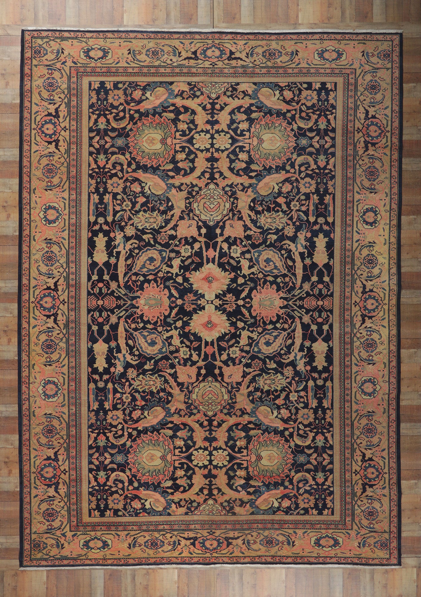 12 x 16 Vintage Persian Mahal Rug 78350