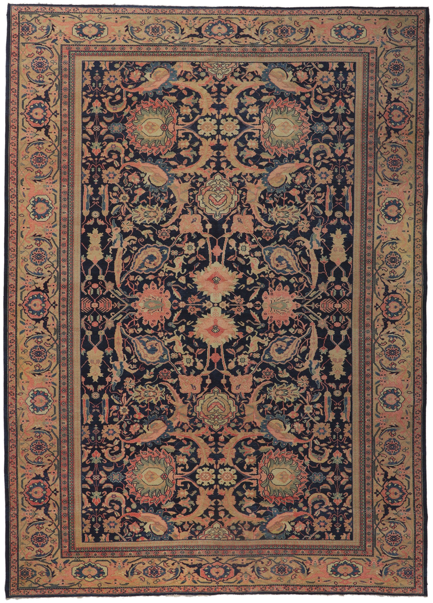 12 x 16 Vintage Persian Mahal Rug 78350