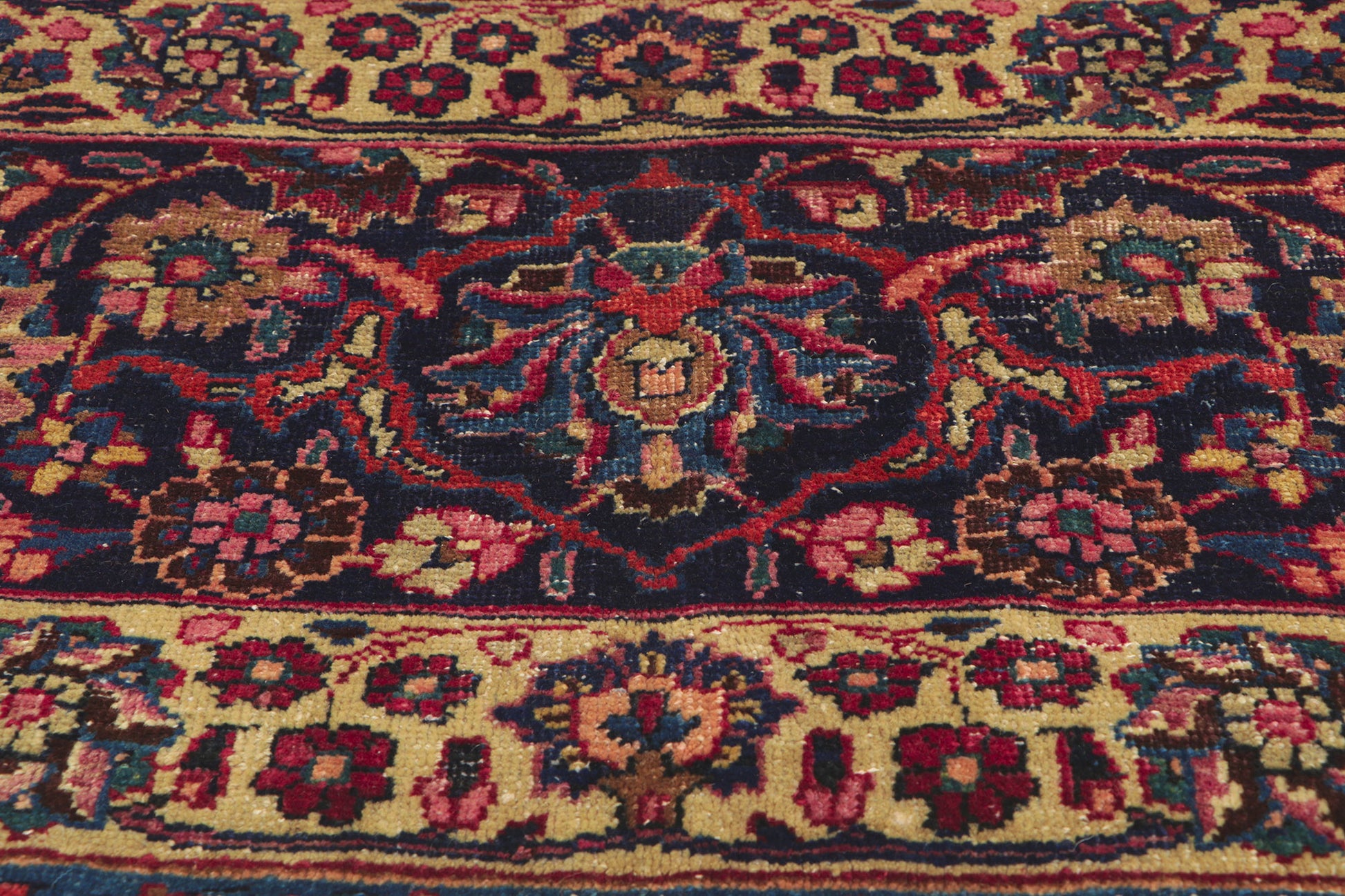 12 x 17 Antique Persian Mashhad Rug 61201