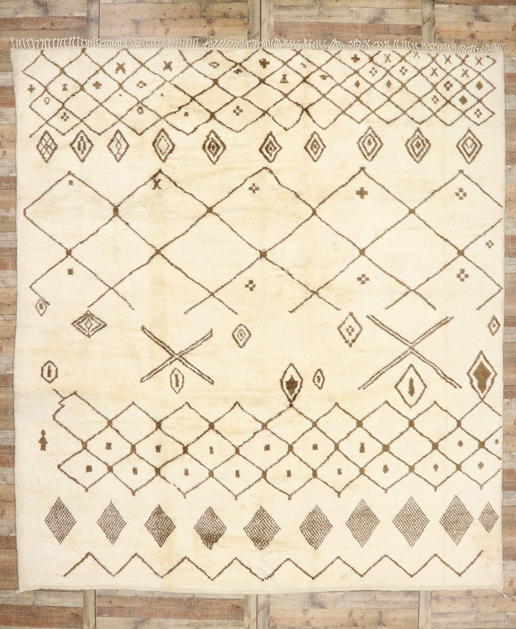 12 x 13 Large Neutral Moroccan Rug 21141