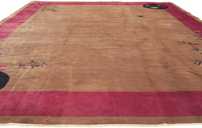 12 x 14 Antique Chinese Art Deco Rug 78243