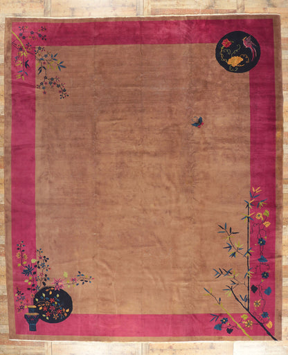 12 x 14 Antique Chinese Art Deco Rug 78243