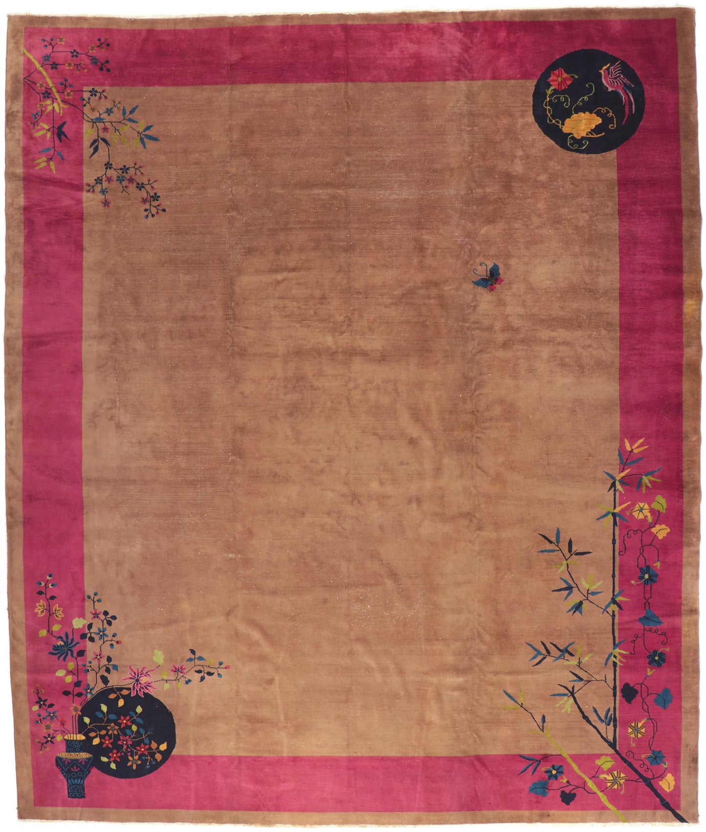 12 x 14 Antique Chinese Art Deco Rug 78243