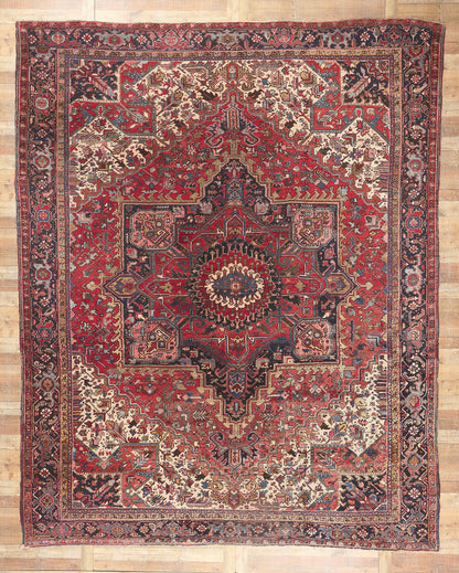 12 x 15 Antique Persian Heriz Rug 78540